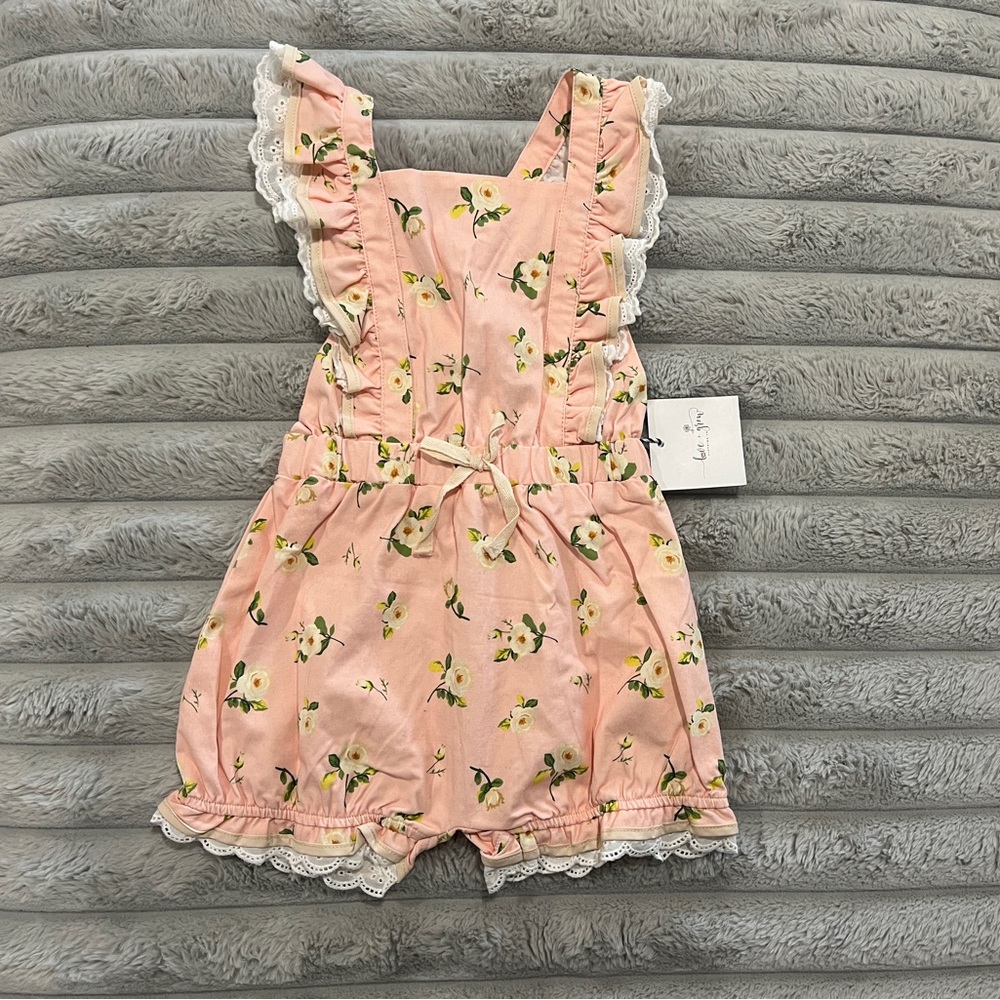 Floral Pink Kids Romper